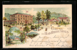 Lithographie Bad Rothenfels, Rathaus Und Grünanlagen  - Autres & Non Classés