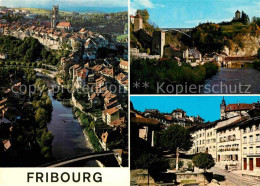 12649124 Fribourg FR La Vieille Ville Au Bord De La Sarine Pont Eglise Fribourg  - Altri & Non Classificati