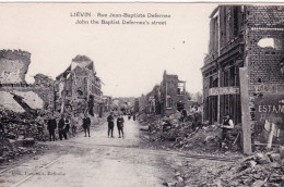 62 - Pas De Calais -  LIEVIN - La Rue Jean Baptiste Defernez - Estaminet - Guerre 1914 - Lievin
