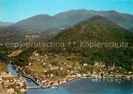 12647842 Ponte Tresa Lago Di Lugano Luganersee Alpen Fliegeraufnahme Ponte Tresa - Autres & Non Classés