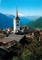 12647828 Bellwald Dorfpartie Mit Kirche Blick Zum Weisshorn Walliser Alpen Bellw - Andere & Zonder Classificatie