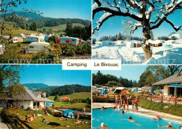 12647771 Les Paccots Camping Caravaning Le Bivouac Swimming Pool Winterpanorama  - Other & Unclassified