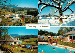 12647770 Les Paccots Camping Caravaning Le Bivouac Swimming Pool Winterpanorama  - Autres & Non Classés