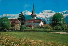 12647760 Aeschi BE Kirche Pfarrhaus Morgenberghorn Schwalmern Berner Alpen Aesch - Other & Unclassified