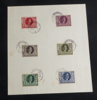 DEUTSCHES REICH - 1943 - N°Mi. 844/849 - Série Complète Oblitérée Premier Jour Sur Feuille - Used Stamps