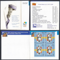 Inde India 2009 Mint Stamp Booklet Stamp Festival, Mother Teresa, Social Reformer, Leprosy Day, Christian Missionary - Other & Unclassified