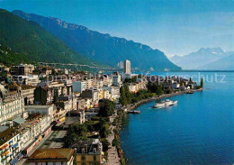 12647728 Montreux VD Vue Partielle Lac Leman Et Les Dents Du Midi Genfersee Alpe - Other & Unclassified