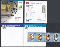 Inde India 2009 Mint Stamp Booklet Stamp Festival, Mahatma Gandhi, Indian Independence Leader - Autres & Non Classés