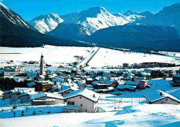 12647673 Samedan Gesamtansicht Mit Alpenpanorama Engadin Im Winter Samedan - Autres & Non Classés