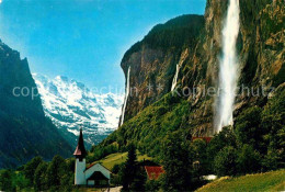 12647621 Lauterbrunnen BE Kirche Staubbach Wasserfall Grosshorn Berner Alpen Lau - Other & Unclassified