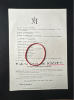 Madame Emile Van Hoorde Nee Faignart *1837 Saint-Vaast Hainaut +1911 Chateau De Schepdael Laeken Weber Le Docte Streel - Obituary Notices