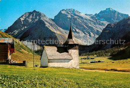 12647613 Sertig Doerfli Kirche Mittaghorn Plattenhorn Hoch Ducan Buendner Alpen  - Andere & Zonder Classificatie