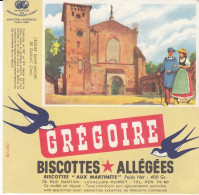 BUVARD & BLOTTER - Biscottes Grégoire - L'églide Saint Michel De Gaillac (Tarn) - Autres & Non Classés