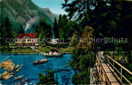 12646511 Blausee BE Holzbruecke Gaststaette Am See Bootfahren Alpen Blausee BE - Autres & Non Classés