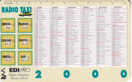Calendarietto - Radio Taxi -  Anno 2000 - Tamaño Pequeño : 1991-00