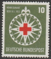 BRD: 1953, Mi. Nr. 164, 10 Pfg. 125. Geburtstag Von Henri Dunant. **/MNH - Ungebraucht