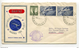 Quantas Sydney/Roma Del 14.1.58 - Aerogramma Per Firenze - Airmail