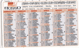 Calendarietto - Rosso - Tipografia - Vallemosso - Biella - Anno 2000 - Formato Piccolo : 1991-00