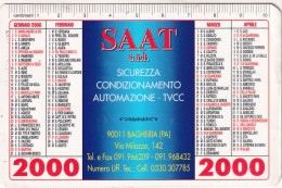 Calendarietto - SAAT - Bagheria - Palermo - Anno 2000 - Formato Piccolo : 1991-00