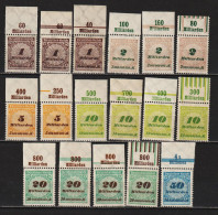 MiNr. 325-330 ** Oberrand Platten- + Walzendruck   (0384) - Unused Stamps