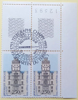 - N° 2815. Paire En Coin De Feuille. Bicentenaire Du Télégraphe Chappe. Oblitéré Premier Jour - - Used Stamps