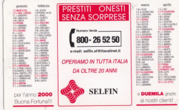 Calendarietto - Selfin - Milano - Anno 2000 - Klein Formaat: 1991-00
