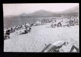 Cp, 66, Argeles Sur Mer, La Plage, Au Fond, Les Albères, Voyagée 1952, Ed. L'Hoste - Argeles Sur Mer