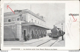 Ah502 Cartolina Sparanise La Stazione Sulla Linea Napoli-roma Prov Di Caserta - Caserta
