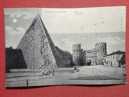 Cartolina - Roma - Piramide Di Caio Cestio - 1901 - Altri & Non Classificati