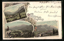 Lithographie Reichenhall, Ortsansicht Mit Bad Kirchberg  - Bad Reichenhall