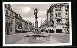 AK Offenburg, Hauptstrasse Mit Neptunbrunnen, Hotel Drei Könige  - Offenburg