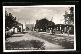 AK Kehl, Rheinbrücke Mit Deutschem Zollamt, Grenze  - Zoll