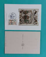 Carte Guillaume Le Conquérant 1087-1987-Tapisserie De Bayeux -Année1987 - Blocs Souvenir