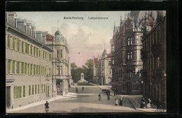 AK Aschaffenburg, Luitpoldstrasse Mit Denkmal  - Aschaffenburg