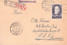 ROMANIA - REGISTERED MAIL 1956 SIBIU - GUSTEN/GDR  / 7008 - Cartas & Documentos