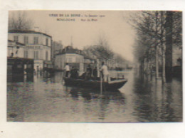 92. CPA - BOULOGNE - Crue De La Seine - 30 Janvier 1910 - Rue Du Port - Barque - - Boulogne Billancourt