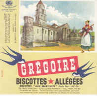 BUVARD & BLOTTER - Biscottes Grégoire - L'église Saint Pierre D'Uzerches (Corrèze) - Autres & Non Classés