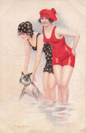 SUZANNE  MEUNIER LES PARISIENNES A LA MER   FEMMES MAILLOTS DE BAIN SERIE 74 N°1 - Meunier, S.