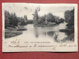 Cartolina - Paris - Lac Du Bois De Boulogne - 1902 - Unclassified