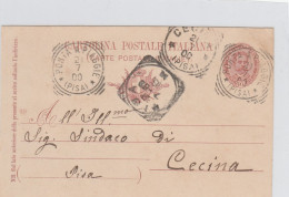 E 355 Porta A Piaggie (Pisa)  Tondo-riquadrato Del 1900 Punti 6 - Storia Postale