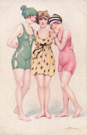 SUZANNE  MEUNIER LES PARISIENNES A LA MER   FEMMES MAILLOTS DE BAIN SERIE 74 N°4 - Meunier, S.