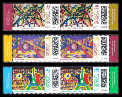 !a! GERMANY 2024 Mi. 3825-3827 MNH SET Of 3 Horiz.PAIRS W/ Right/left Margins (a) - Olympic Games 2024, Paris - Neufs