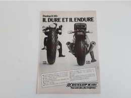 Publicité De Presse Moto Pneu Dunlop K181 - Motor Bikes