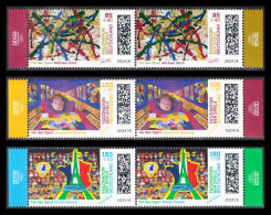 !a! GERMANY 2024 Mi. 3825-3827 MNH SET Of 3 Horiz.PAIRS W/ Right/left Margins (b) - Olympic Games 2024, Paris - Nuovi