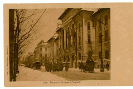 RO 87 - 174 BUCURESTI, Ave. Elisabeth In Winter - Old Postcard - Unused - Rumänien