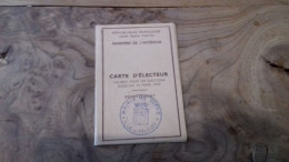 236/ CARTE D ELECTEUR 1946 MAIRIE DE VITRE ISLE ET VILAINE - Cartes De Membre