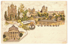 RO 87 - 21148 BUCURESTI, Mitropolia, Biserica Domnita Balasa, Litho, Romania - Old Postcard - Used - 1896 - Rumänien