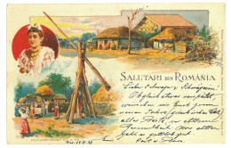 RO 87 - 22524 ETHNIC, Country Life, Litho, Romania - Old Postcard - Used - 1899 - Roumanie