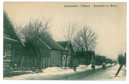 BL 11 - 8770 SENOWISCHKI, Belarus, Winter, Military On The Street - Old Postcard - Unused - Wit-Rusland