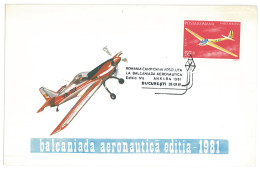 COV 67 - 265 AIRPLANE, Romania - Cover - Used - 1981 - Storia Postale